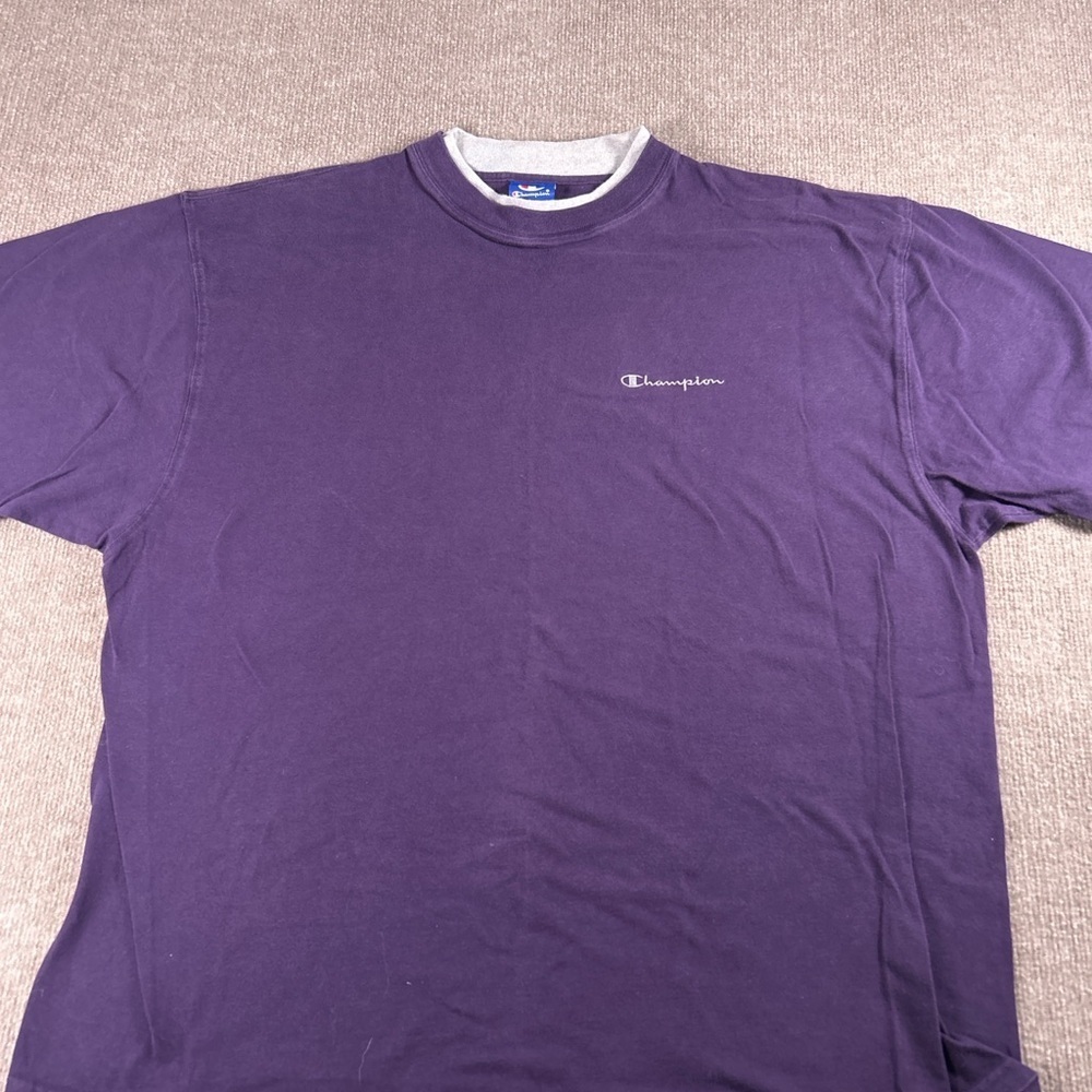 Champion Men's Dark Purple Short Sleeve Tee